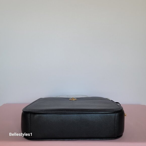 COACH Chaise Pebbled Leather Crossbody Bag- Black color ⭐ - Picture 10 of 16